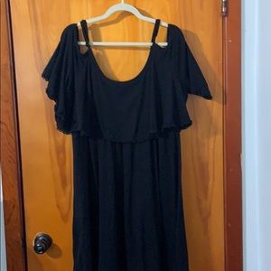 Torrid black dress with ruffle
